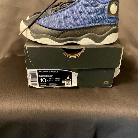 Air Jordan Retro Sneakers in Blue and Black - Picture 1 of 4